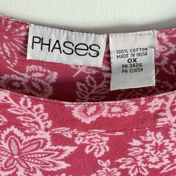 House Dress Cottage Women XL Pink Floral Lounge Peasant Porch Comfort VTG - Picture 5 of 9